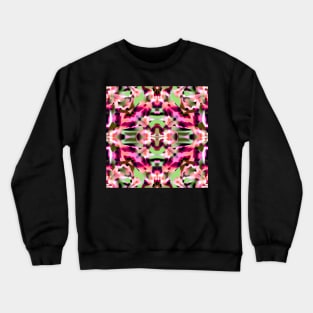 Pink and Green Trippy Kaleidoscope Design Crewneck Sweatshirt